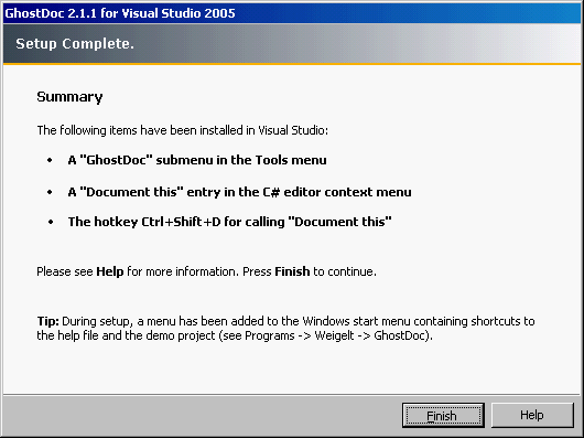 GhostDoc installation step 3
